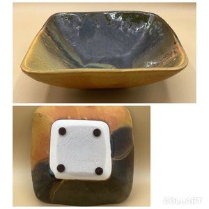 Vintage Raku Signed Ina Koch Hawaii Art Pottery Bowl